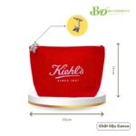 Túi Đựng Mỹ Phẩm Gift Kiehl's Đỏ Trơn (21x14x6cm)