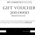 Phiếu Quà Tặng Gift Voucher Khi Mua Sắm Tại Bơ Cosmetics 200K