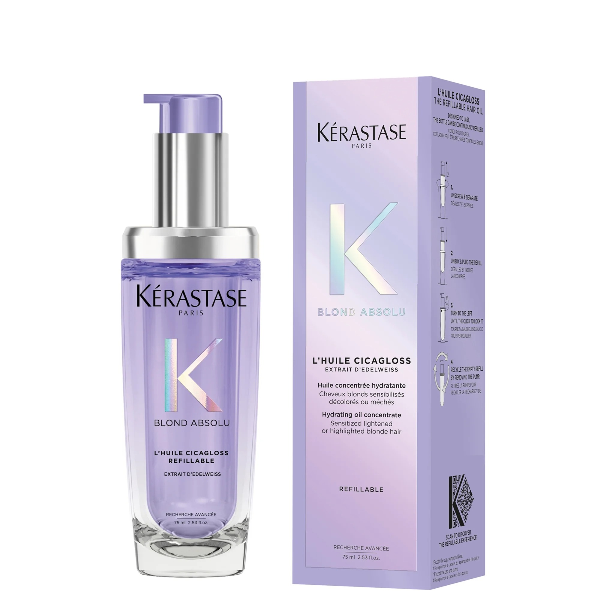 dau-duong-toc-kerastase-blond-absolu-l-huile-cicagloss-refillable-75ml-fullbox.jpg Dầu Dưỡng Tóc Kérastase Blond Absolu L'huile Cicagloss Refillable 75ml - Dành Cho Tóc Tẩy Nhuộm - Ảnh 1
