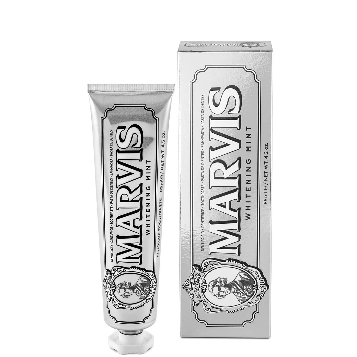 kem-danh-rang-bac-ha-lam-trang-marvis-whitening-mint-85ml-intro.jpg Kem Đánh Răng Bạc Hà Làm Trắng Marvis Whitening Mint 85ml - Ảnh 1